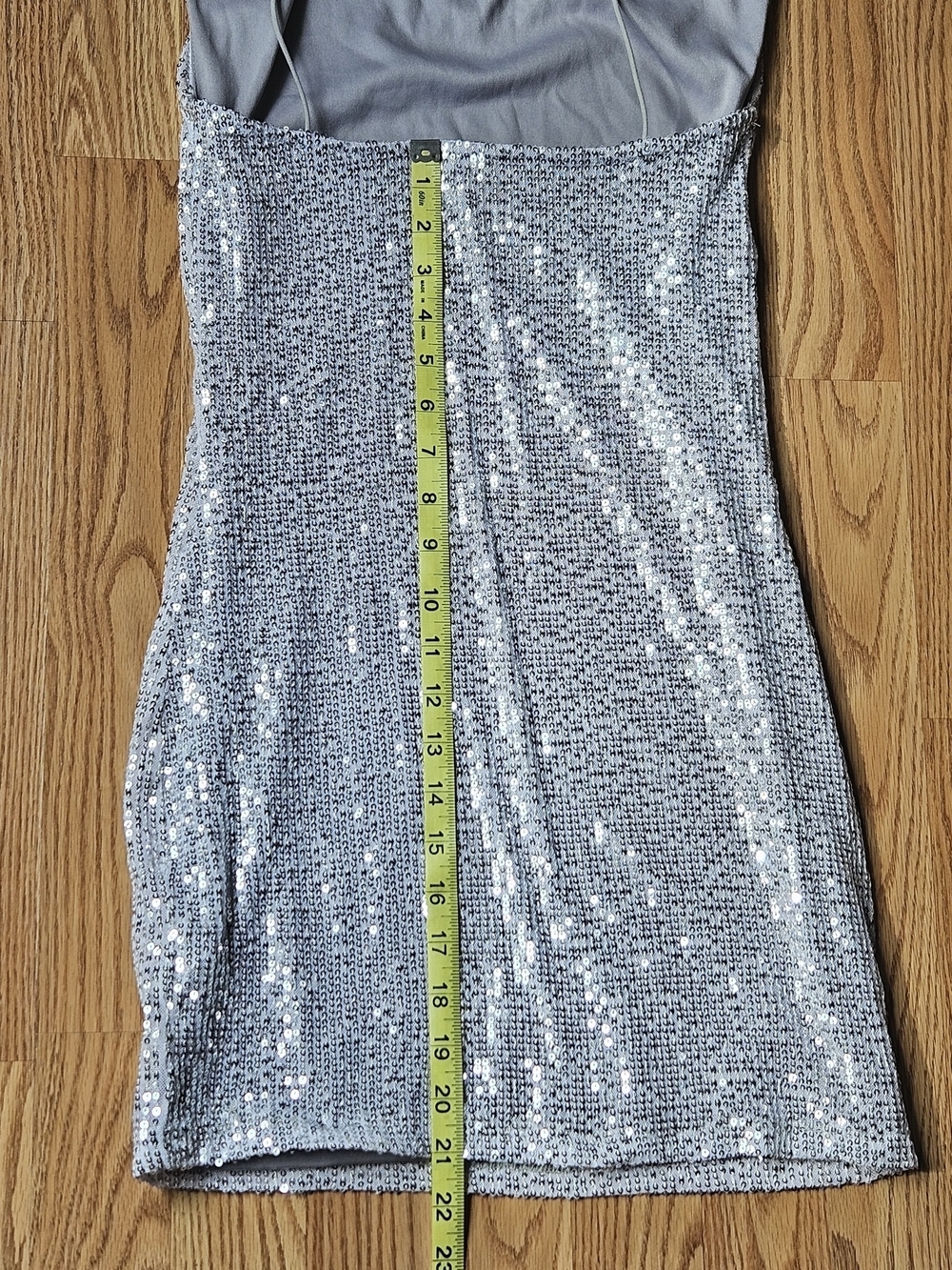 Bluesteel Silver Sequin Cowl Neck Mini Dress Size P / XS Party Night Out Holiday - Picture 13 of 16
